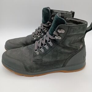 Sorel Ankeny Waterproof Boots Black Leather Mens 13